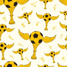 Seamless cups with a soccerball N2
