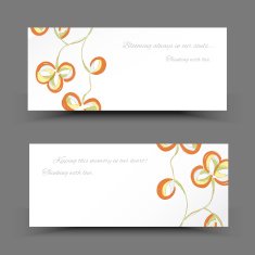 Banners flowers origami brown N2