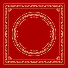 Vector Chinese frame style on red background