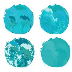 Watercolor paint stains