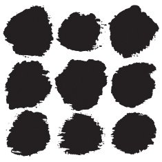 Set of ink circle stains 9 N3