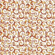 Seamless floral scrolls and swirls textured pattern N2