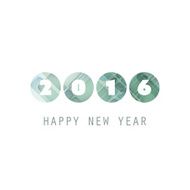 New Year Card Cover or Background Template - 2016 N4