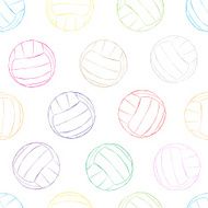 Seamless color contours of volleyballs N2