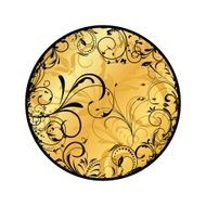 gold floral medallion N2