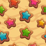 Seamless pattern with cute cartoon stars N2