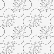 Perforated diagonal maple leaves on vine N2