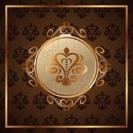 gold invitation frame or packing N3