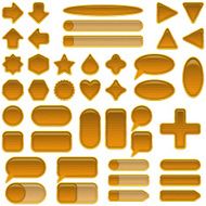 Wood glass buttons set