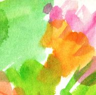multicolored stain green red orange pink N2