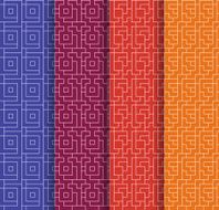 Set of Repeating geometric background Vector seamless patterns N2