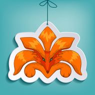 Fox flat paper toy N2