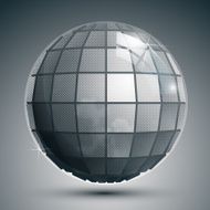 Textured plastic spherical object with flashes pixilated globe