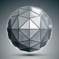 Textured plastic spherical object with flashes pixilated globe N2