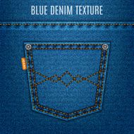 jeans blue texture fabric with pocket denim background
