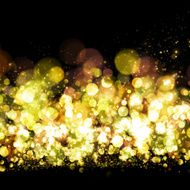 Gold glitter bokeh background