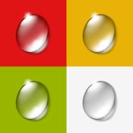 Vector Realistic Water Drops Set Isolated