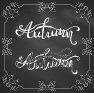 Chalk autumn background N2