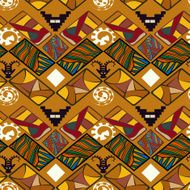 Tribal Abstract seamless texture in the African style Vector N2