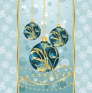 Christmas background with set balls