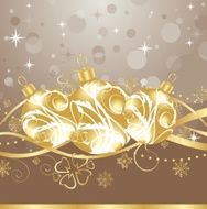 background with Christmas balls and tinsel