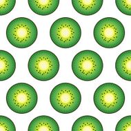 Seamless background with green kiwi