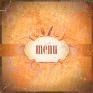 Retro restaurant menu card design N3