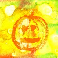 Pumpkin on background illustration