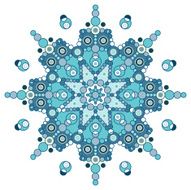 Vector blue mandala N2