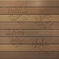 Wood autumn lettering N2