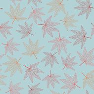 Fall background with maple leaves Seamless pattern N2