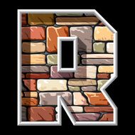 stone letter R