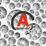 Abstract background holey wall with penetrating circle border N2