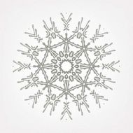 Gray snowflakes Vector illustration N2