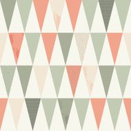 Seamless Geometric Texture with Peach-Pink and Grey Triangles N2