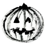Black pumpkin illustration N2