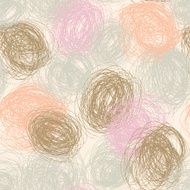 Hand Drawn circled scribbles Background Seamless abstract