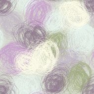 Hand Drawn circled scribbles Background Seamless abstract N2