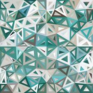 Blue and gray mottled abstract triangles