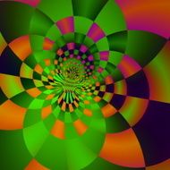 Psychedelic circle background design Circle pattern Pixelated swirl Art poster idea