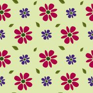 fantasy flowers seamless pattern background illustration N2