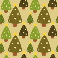 flat christmas tree forest seamless pattern background illustration N2