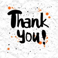 Vector illustration with the phrase thank you