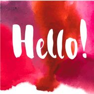 Vector illustration with the word hello N2