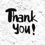 Vector illustration with the phrase thank you N2