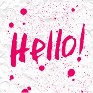 Vector illustration with the word hello N3