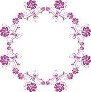 Floral purple circular element