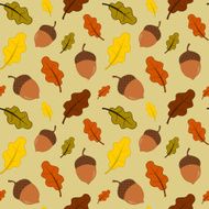 acorn seamless pattern background illustration