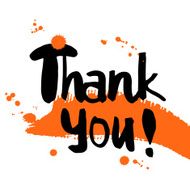 Vector illustration with the phrase thank you N3