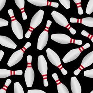 bowling skittle black seamless vector pattern eps10 N2